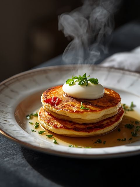 Low Carb Egg-Bacon Pancakes with Mozzarella