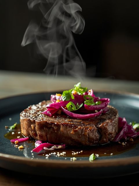 Stek Low Carb z czerwoną kapustą