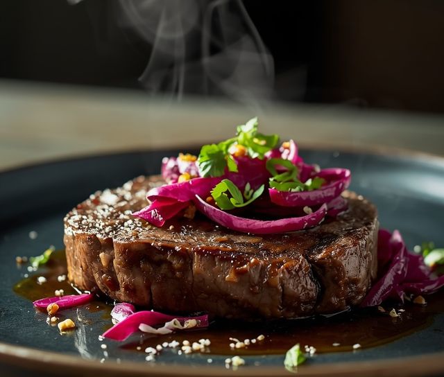 Stek Low Carb z czerwoną kapustą