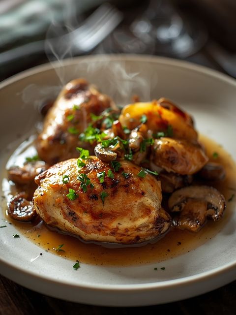 Low Carb Udka z kurczaka z cebulą i pieczarkami