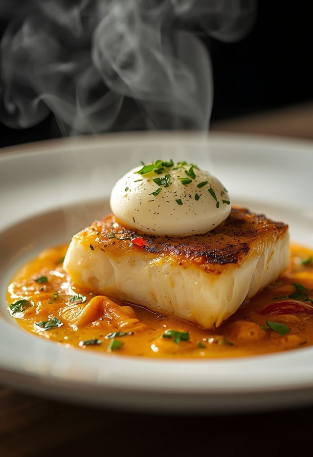 Baked cod with mozzarella