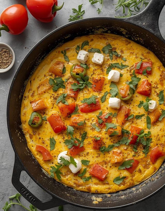 Omelett mit Paprika