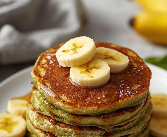 Bananen-Spinat-Pfannkuchen