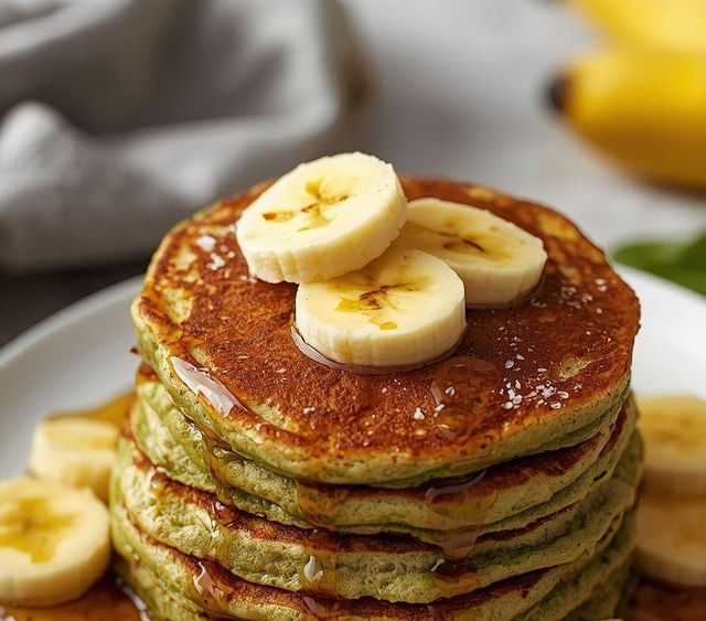 Bananen-Spinat-Pfannkuchen