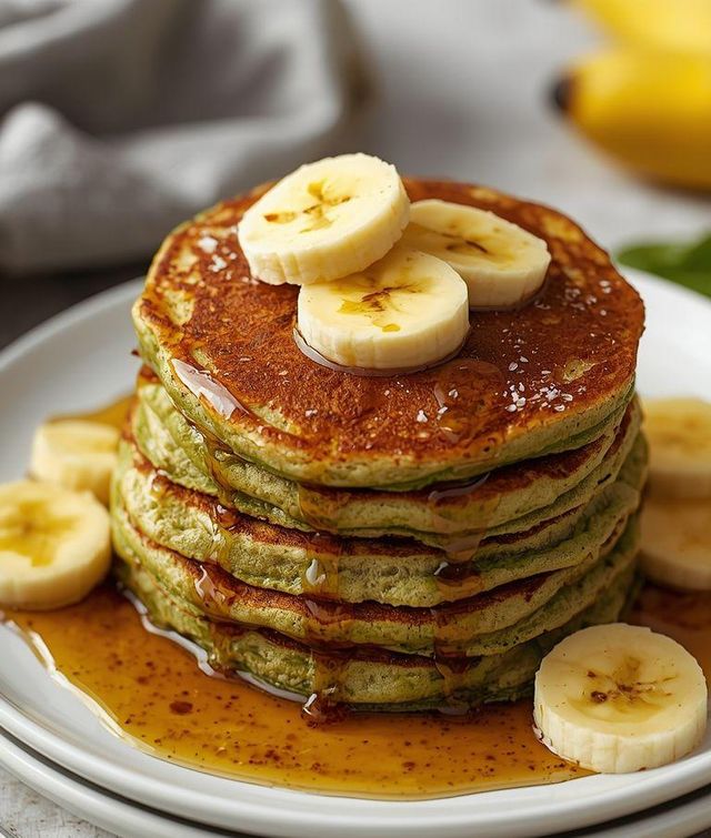 Bananen-Spinat-Pfannkuchen