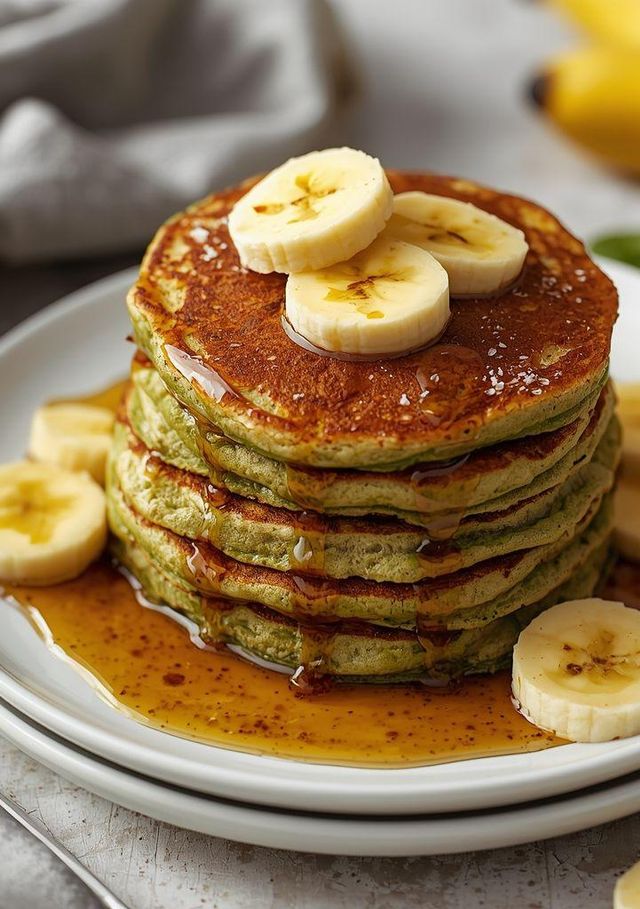 Bananen-Spinat-Pfannkuchen