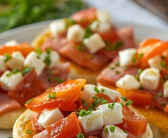 Schinken-Mozzarella-Zapiekanka