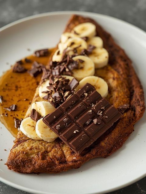 Schokoladen-Bananen-Omelett