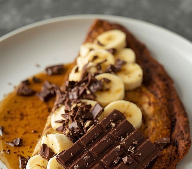 Chocolate banana omelette