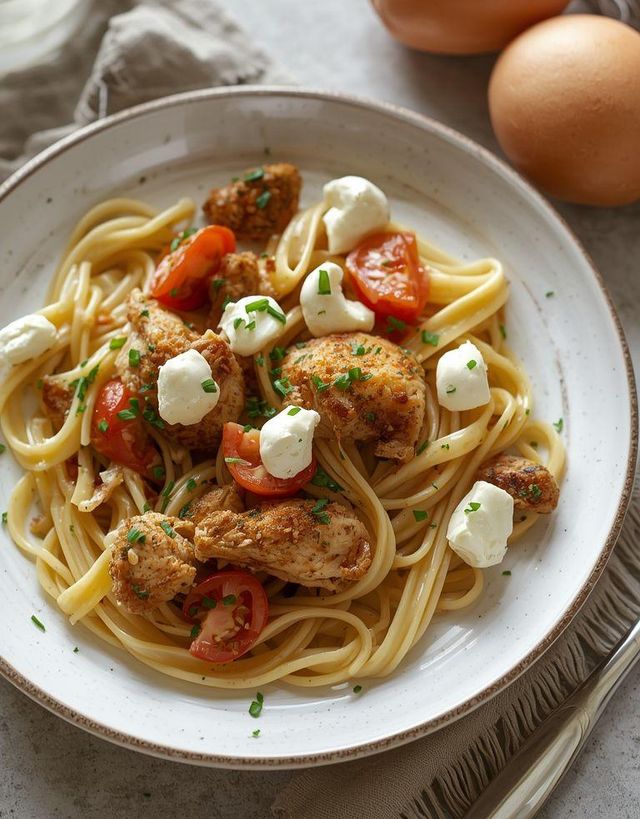 Chicken with Pasta and Mozzarella