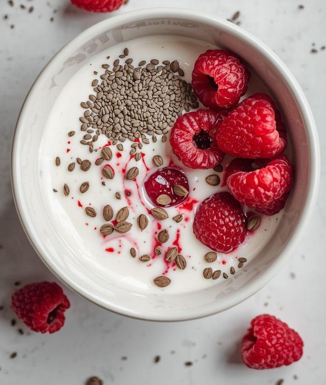 Malinowy pudding chia