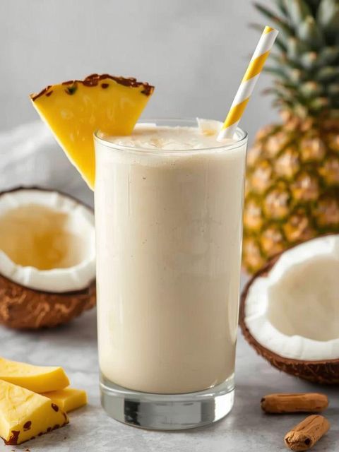 Kokosowe smoothie z ananasem