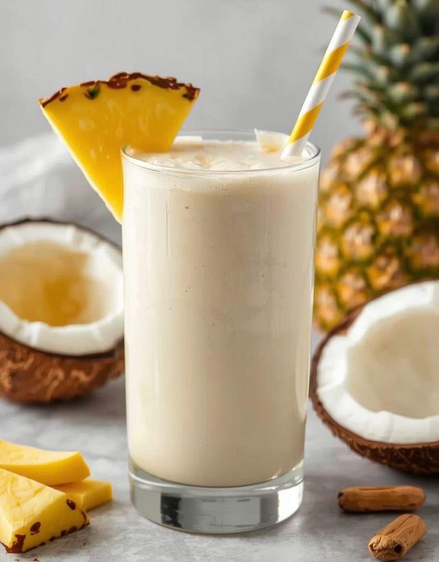Kokosowe smoothie z ananasem