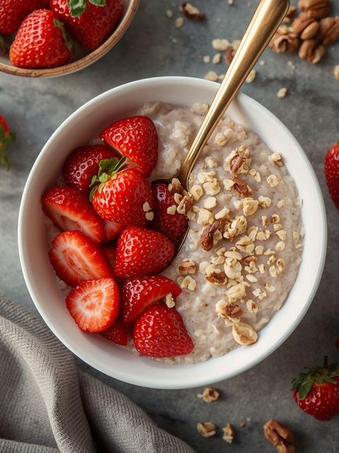Strawberry-Nut Oatmeal
