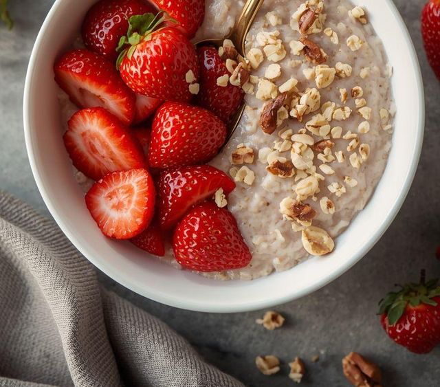 Strawberry-Nut Oatmeal