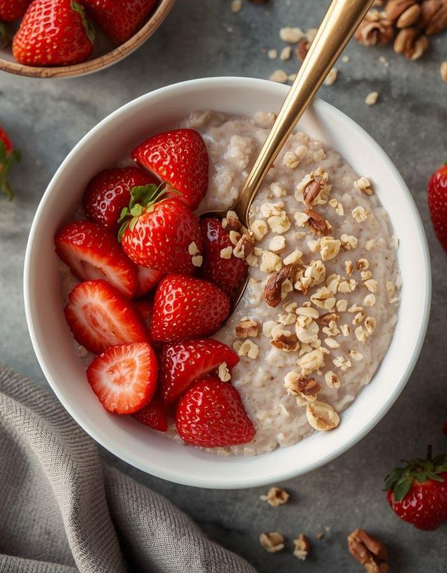 Strawberry-Nut Oatmeal