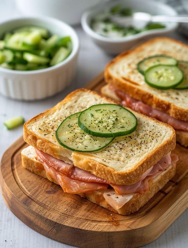 Schinken-Gurken-Sandwich