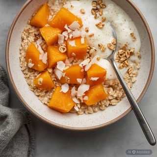 Oatmeal with nectarine