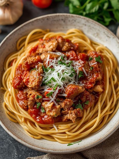 Spaghetti z indyka
