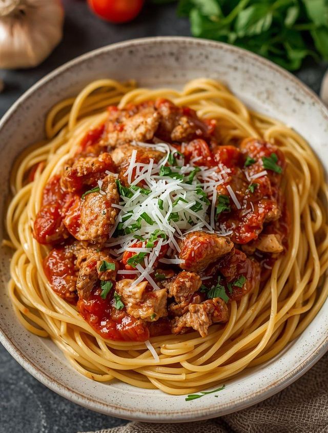 Spaghetti z indyka