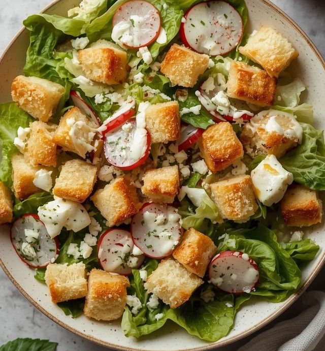 Crispy feta salad