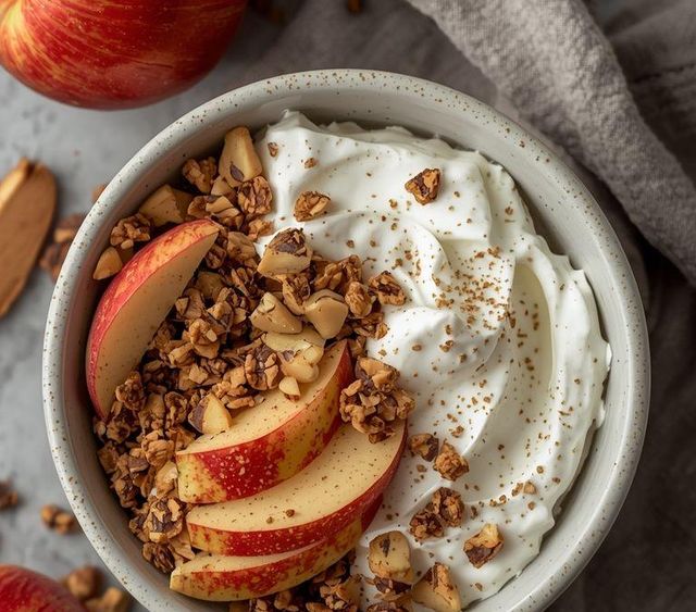 Müsli mit Apfel und Joghurt