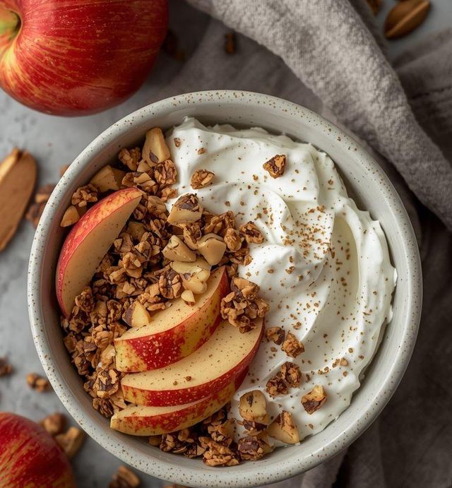 Müsli mit Apfel und Joghurt