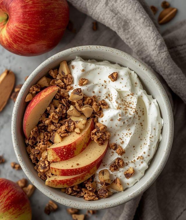 Müsli mit Apfel und Joghurt