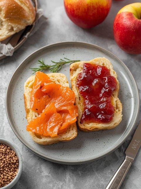 Brötchen mit Lachs