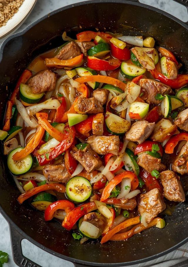 Roasted pork with vegetables