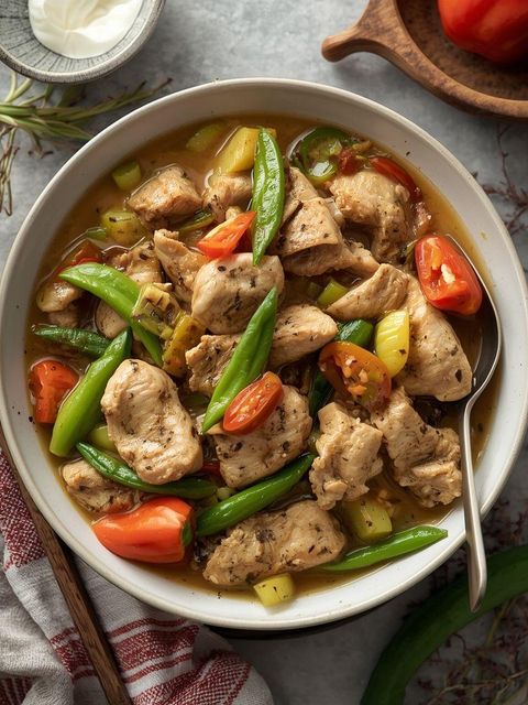 Chicken with Vegetables and Coconut Milk