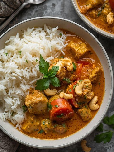 Curry z kurczaka z ryżem