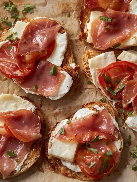 Pizza bread with ham