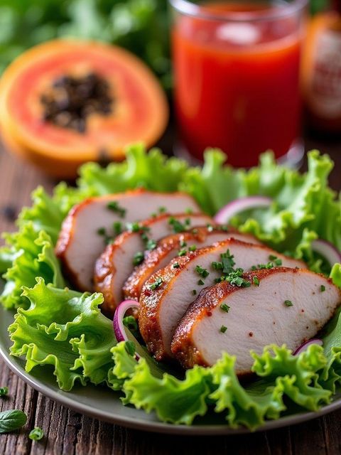 Pork loin salad according to the Sven Müller diet