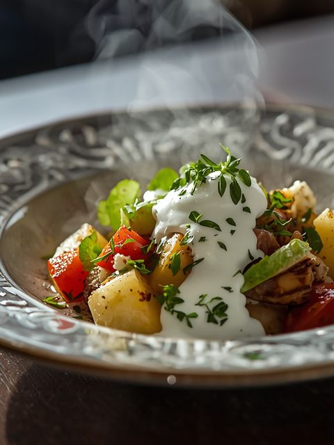 Salad with Yogurt Dressing