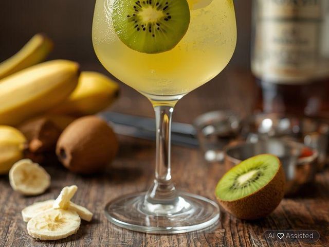 Kiwi- und Bananen-Cocktail