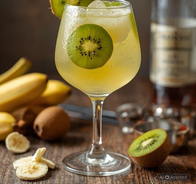 Kiwi- und Bananen-Cocktail