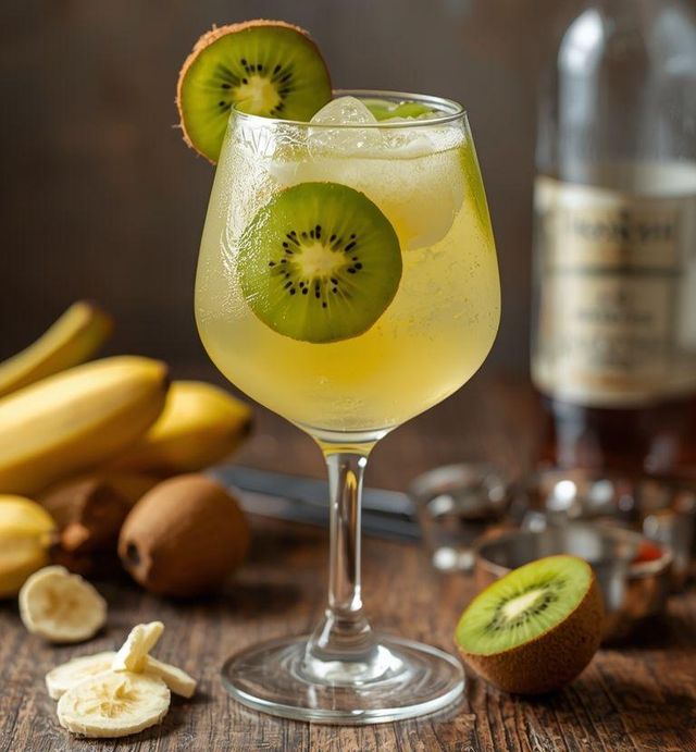 Kiwi- und Bananen-Cocktail