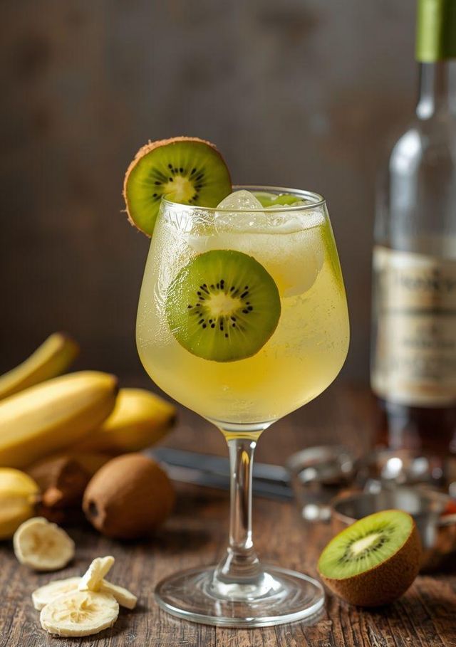 Kiwi- und Bananen-Cocktail