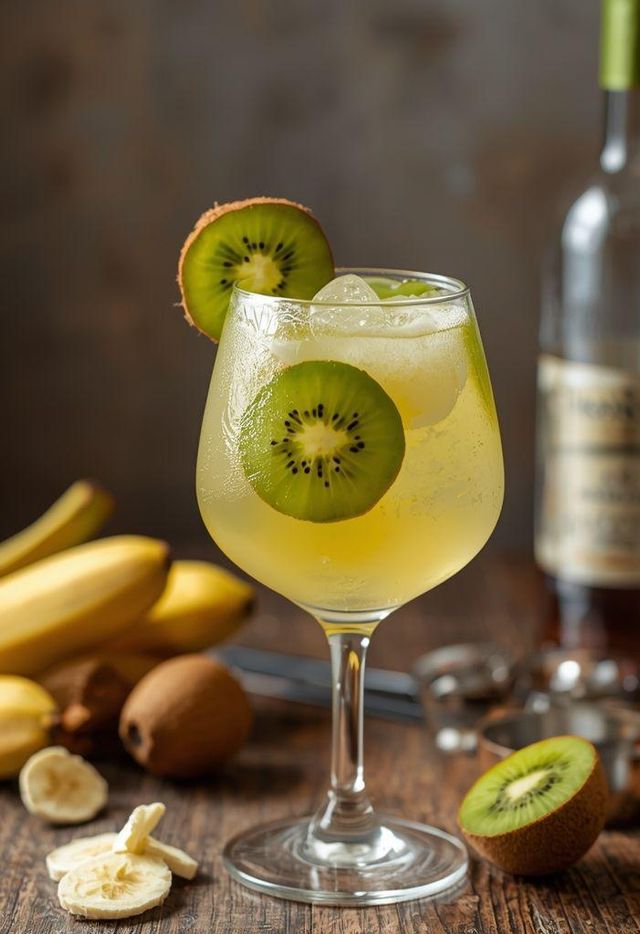 Kiwi- und Bananen-Cocktail