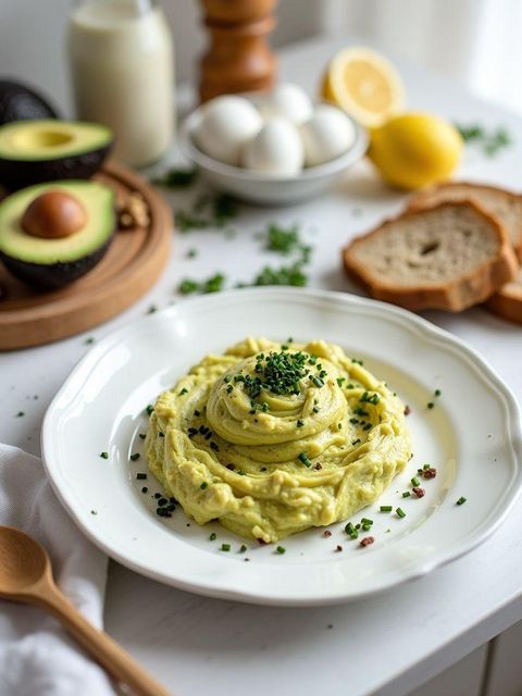 Pasta jajeczna z awokado i nasionami