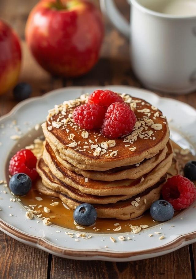 Oat Apple Pancakes