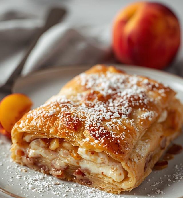 Yogurt Strudel with Apple and Peach