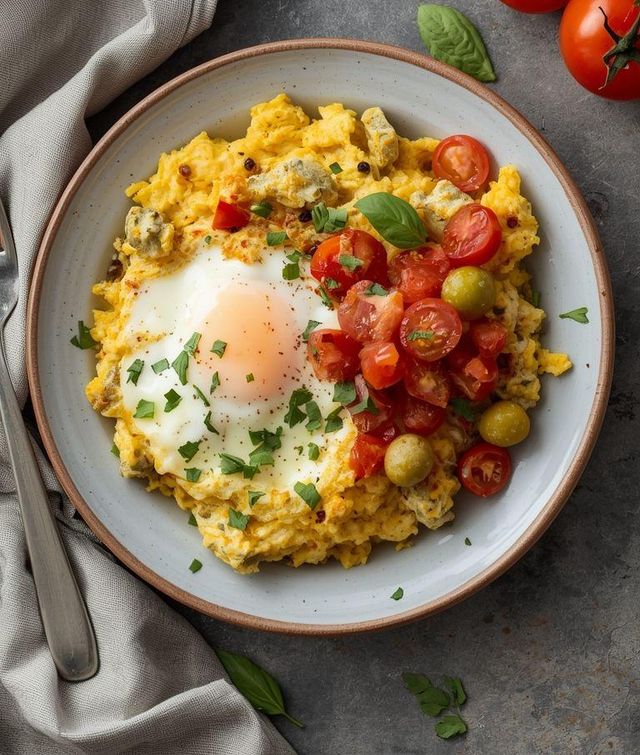 Scrambled Eggs with Tomatoes