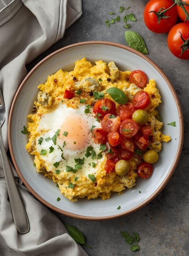 Scrambled Eggs with Tomatoes