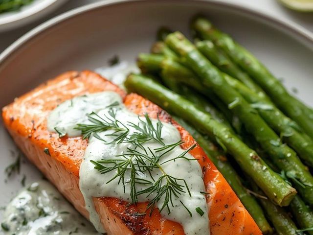 Lachs mit Dillsauce
